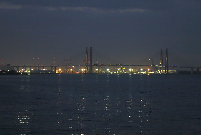 名港大橋と藤前干潟の夜景