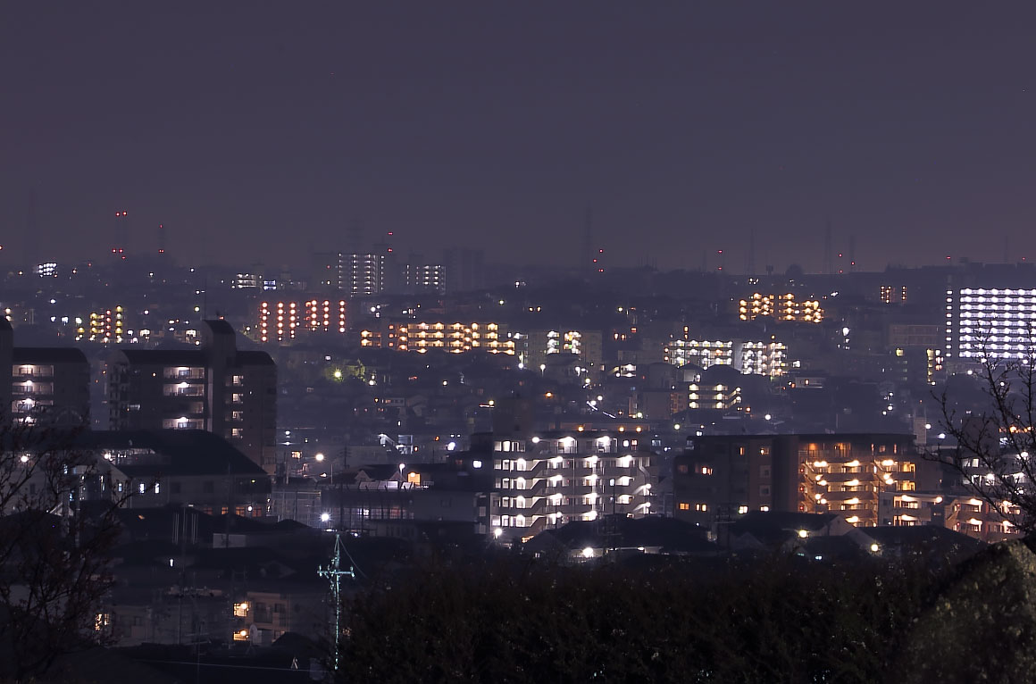 滝の水公園の夜景