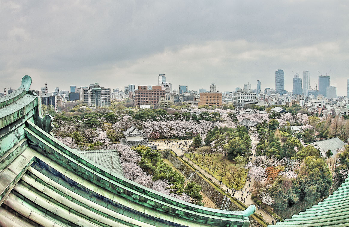 天守閣展望台からの景色（名古屋簡易裁判所方面）