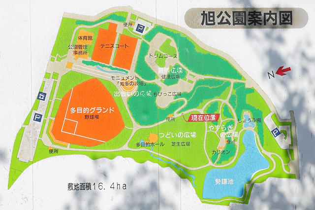 旭公園のマップ