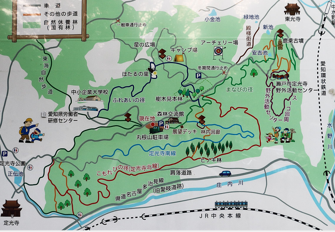 定光寺ほたるの里のマップ（観光地図）