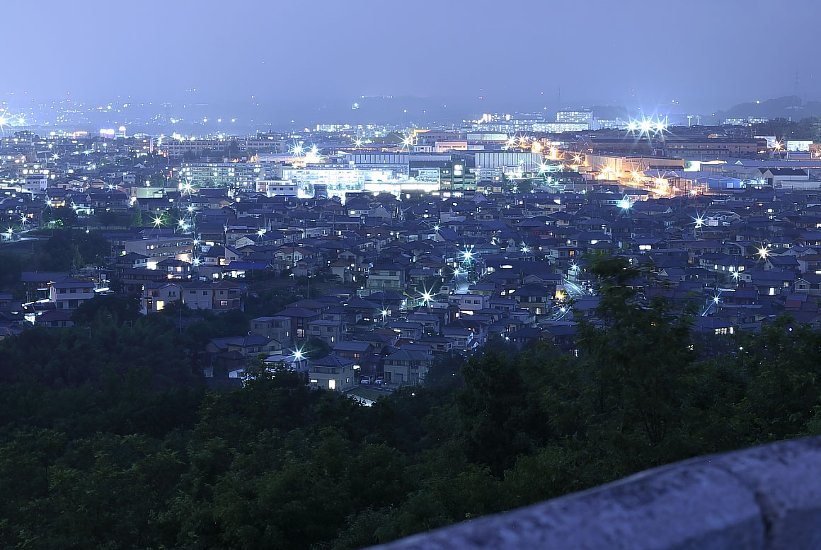野見山展望台の北側夜景