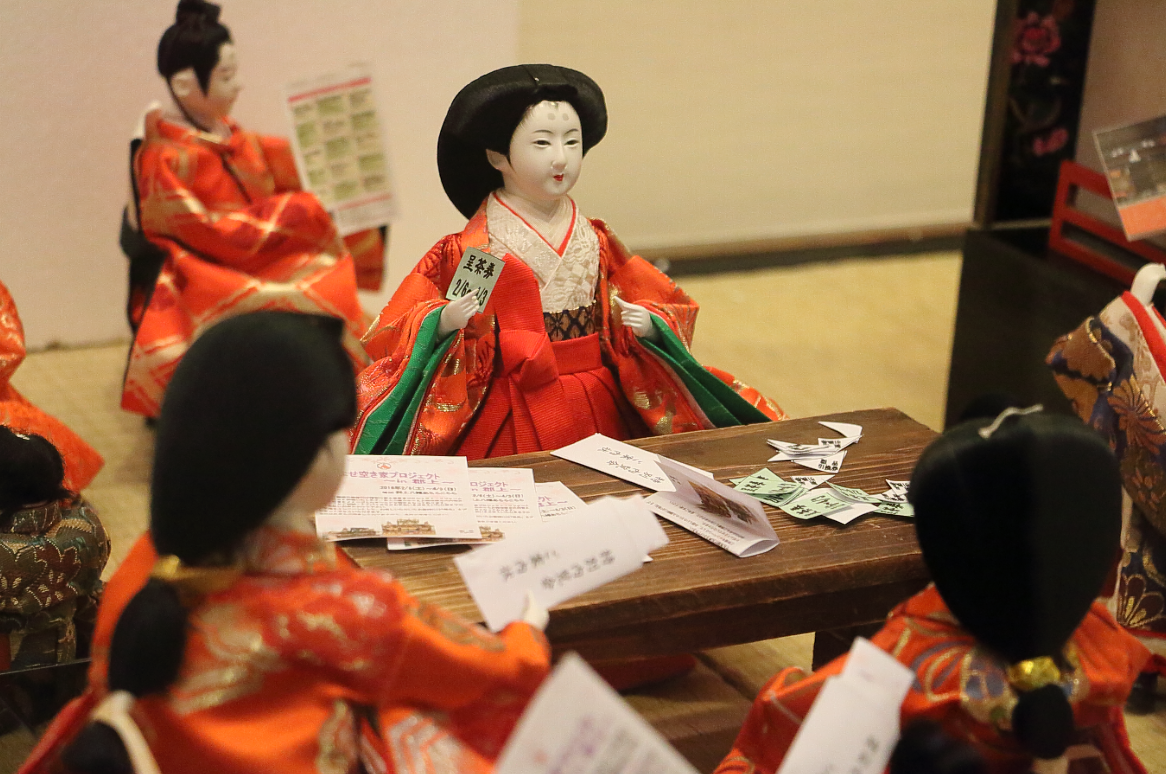 郡上八幡城に展示されているひな人形