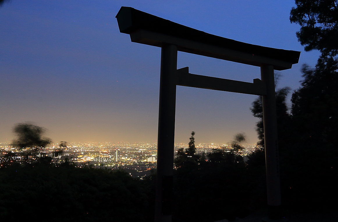 白山神社の夜景