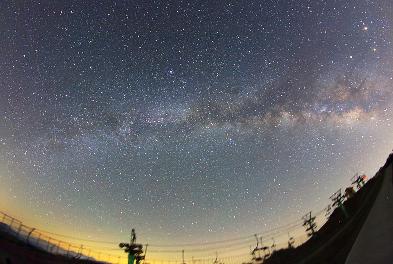 茶臼山高原の天の川