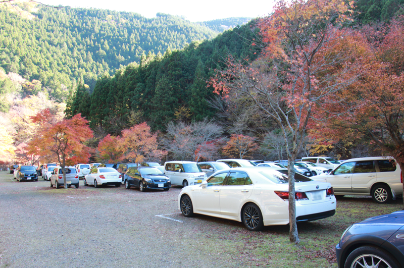 寸又峡の駐車場