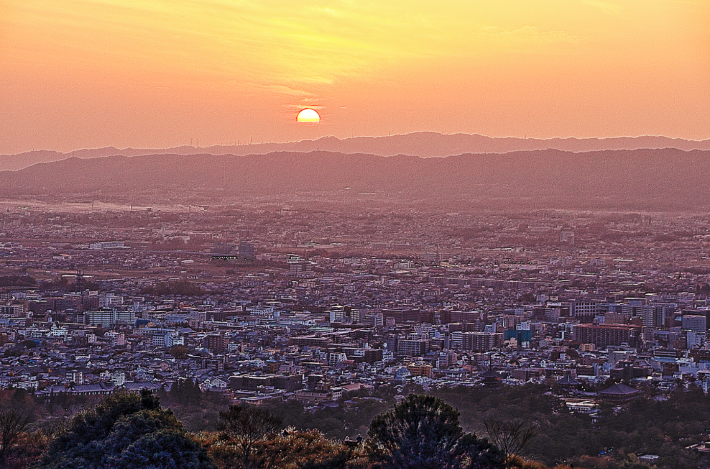 若草山山頂からの夕景