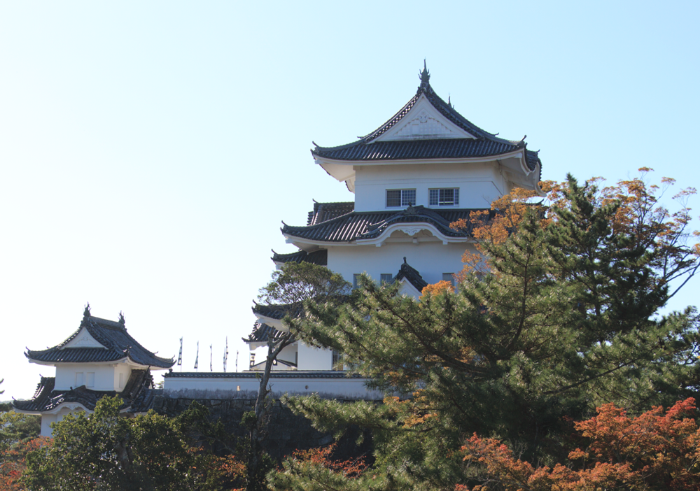 紅葉と天守閣