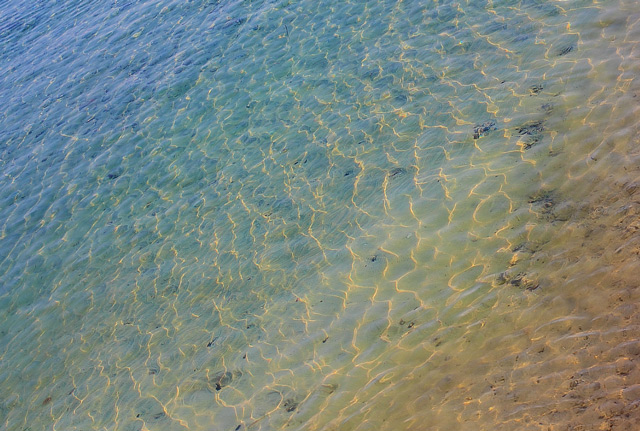 海底が透き通ってみえます