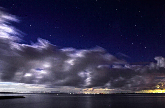 知多半島の海の星空