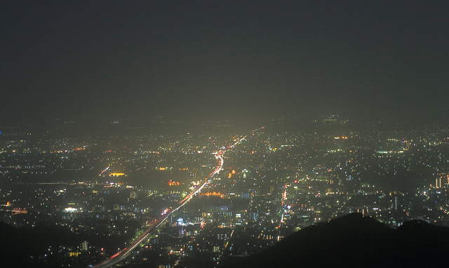 岐阜城天守閣からの夜景