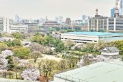 名古屋城天守閣からの景色（名古屋市役所など）