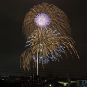 豊橋市の夜景と豊橋祇園祭花火