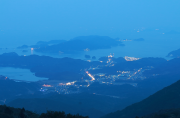 朝熊山展望台から望む伊勢湾の夜景