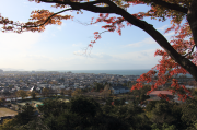 西の丸三重櫓からの琵琶湖の眺め