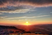 青山高原から望む日の出